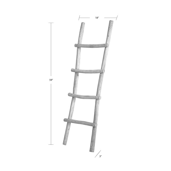 Millwood Pines 59'' Tall Solid Wood Blanket Ladder & Reviews Wayfair